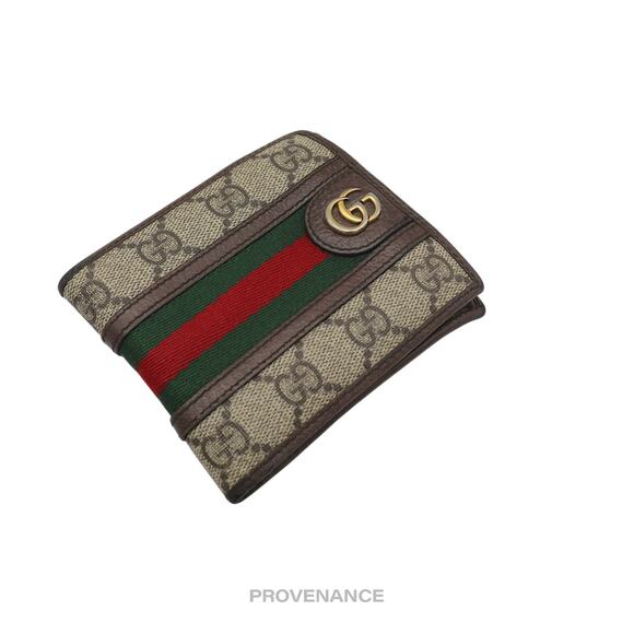 🔴 Gucci Ophidia Bifold Wallet - GG Marmont Supreme Signature Web - Picture 4 of 10